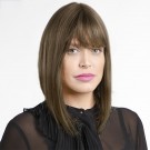 Franja Curta Lisa Castanho Claro