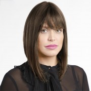 Franja Curta Castanho Escuro