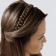 Tiara com trança castanho